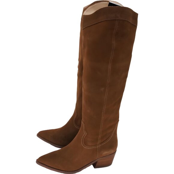 Nine West ORECE Knee-High Boots Cognac Women's US 5.5 - Picture 2 of 6